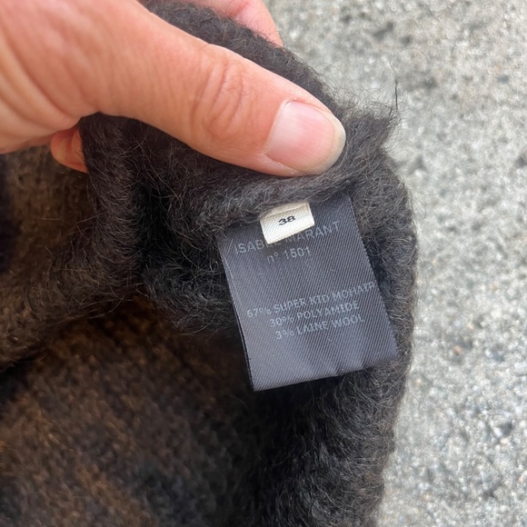 Isabel Marant mohair sweater made in Italy dark brown superkid pullover small xs - Picture 7 of 10